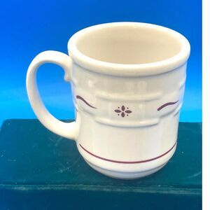 Longaberger Woven Traditions Heritage Red Pottery coffee Mug 12 oz excellent